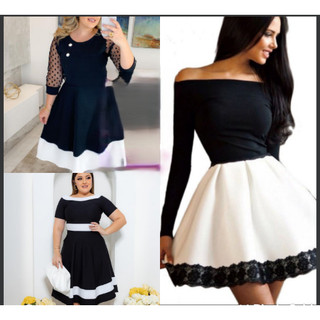 Vestido Midi Plus Size Rodado com Renda Renda Moda Secretária Preto Roupas Femininas Vestidos Evangélicos Estilo Moderno