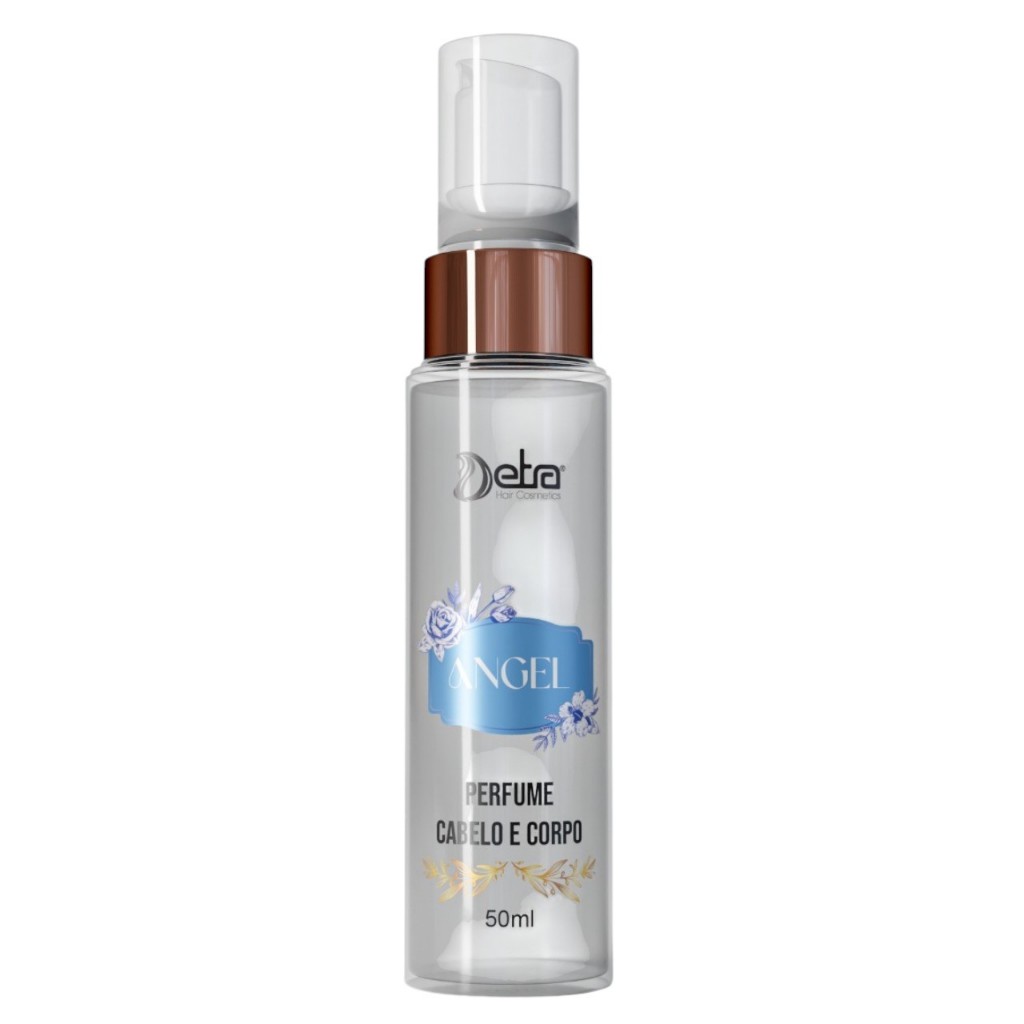 Perfume Capilar cabelo e corpo Angel Body splash   Detra Hair Cosméticos 50 ml