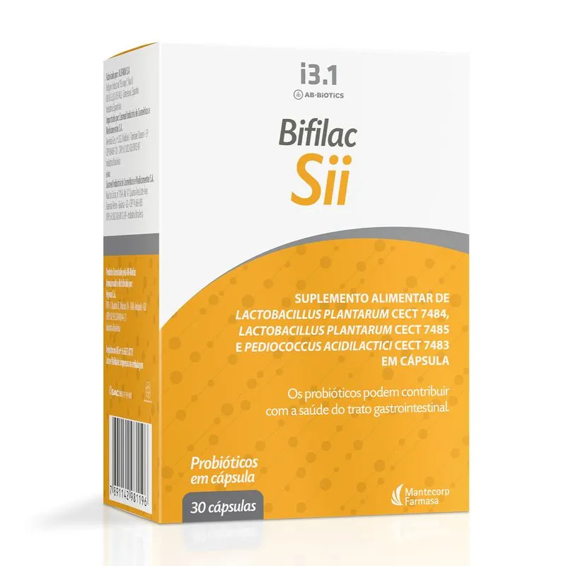 SUPLEMENTO ALIMENTAR BIFILAC SII-EQUILIBRIO INTESTINAL E SAÚDE DIGESTIVA C/30 CÁPSULAS