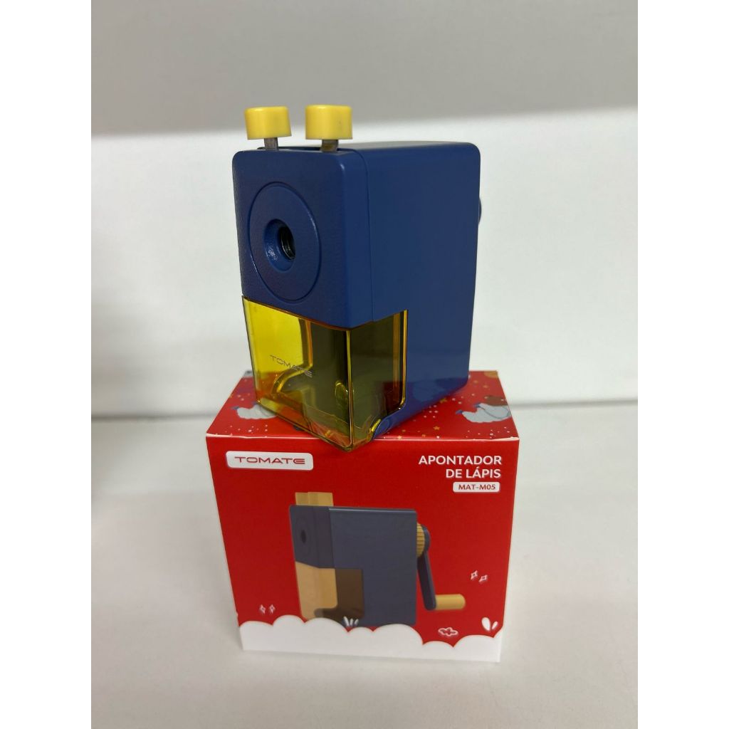 Apontador Manual Mesa Apara de Lapis Gaveta Transparente MAT- M05