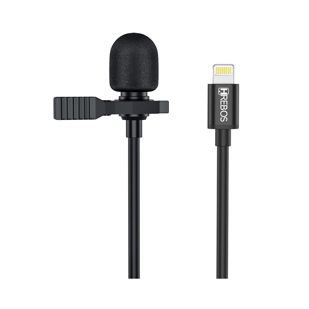 Microfone De Lapela Lightning Hrebos Compatível Com iPhone