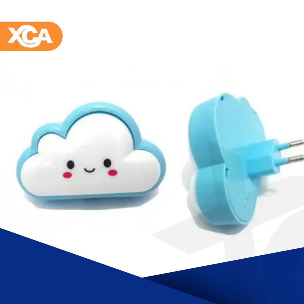 Abajur Nuvem Infantil Led Luminaria Tomada Parede Mini Luz Quarto Bebe Noturno Bivolt