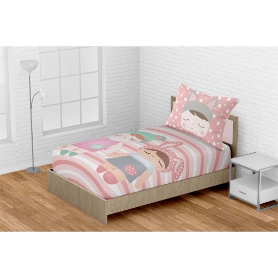 Jogo de Cama Infantil Lençol e Fronha em malha Super Premium decoração quarto - Metoo 01