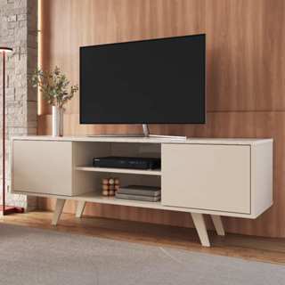 Rack Lisboa Para Tv De Até 55 Polegadas Com Prateleira E 2 Portas em Oferta na Shopee