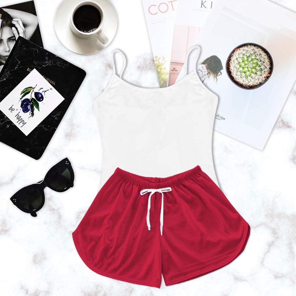 Pijama Feminino Baby Doll Branco Com Shorts Cor Aleatória Sortida