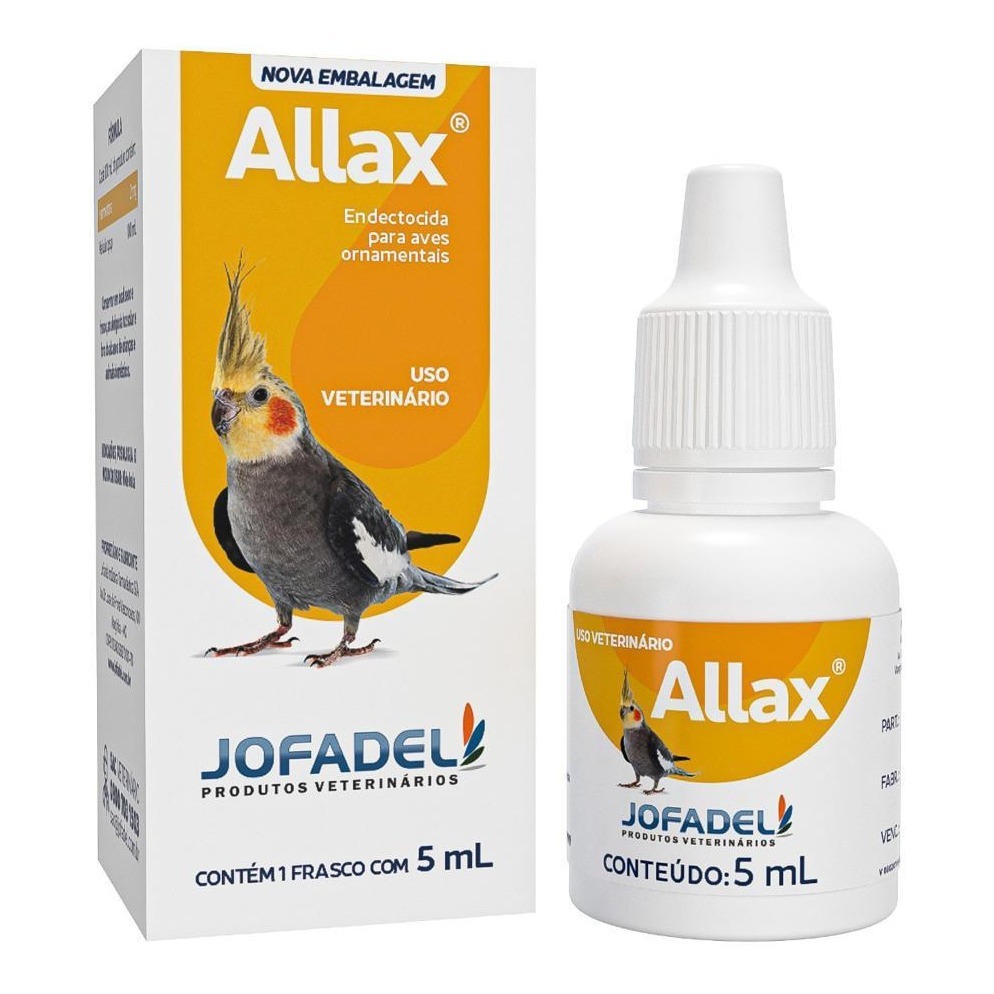 Allax Jofadel para Aves Ornamentais - 5 mL em Oferta na Shopee