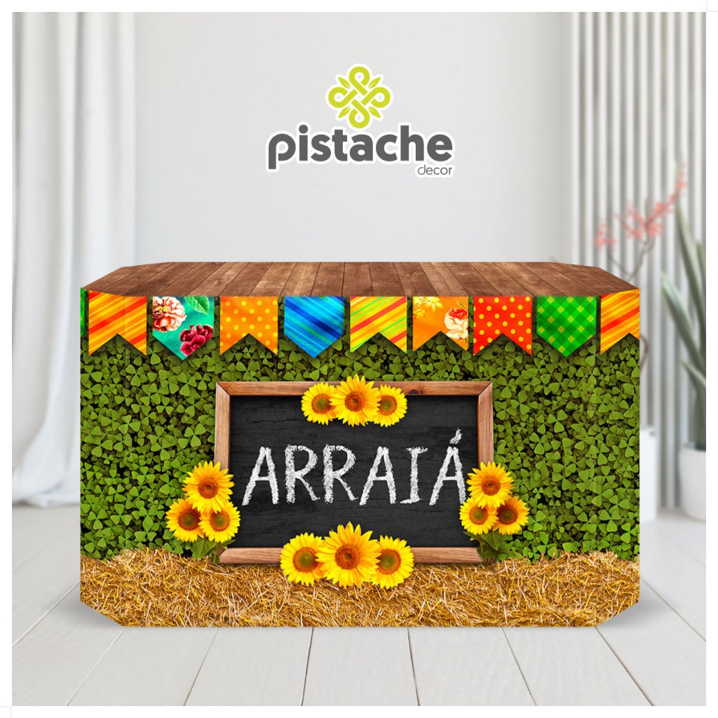 Detalhes do Toalha Capa De Mesa Festa Junina Sublimado Tecido Veste Fácil Para Decoração Arraiá – MSA-142
