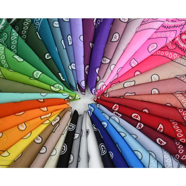 Bandanas Lenço Estampada Varias Cores 55*55cm 212BIJU 001 (*12 CORES DISPONÍVEIS NO DESCRIÇAO*)