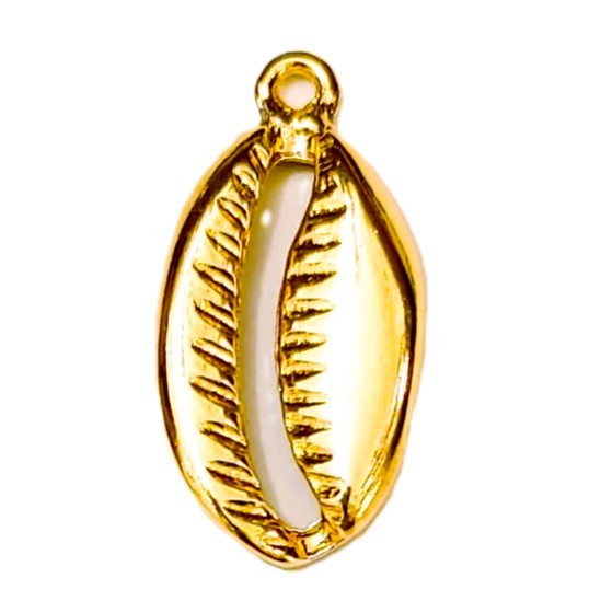 Pingente Búzio Metal - Cor - Dourado e Prata - P/M/G - Mod 1 - cód 48