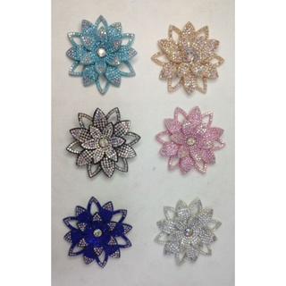 Cabedal Flor Luxo com Strass - Diversas Cores em Oferta na Shopee