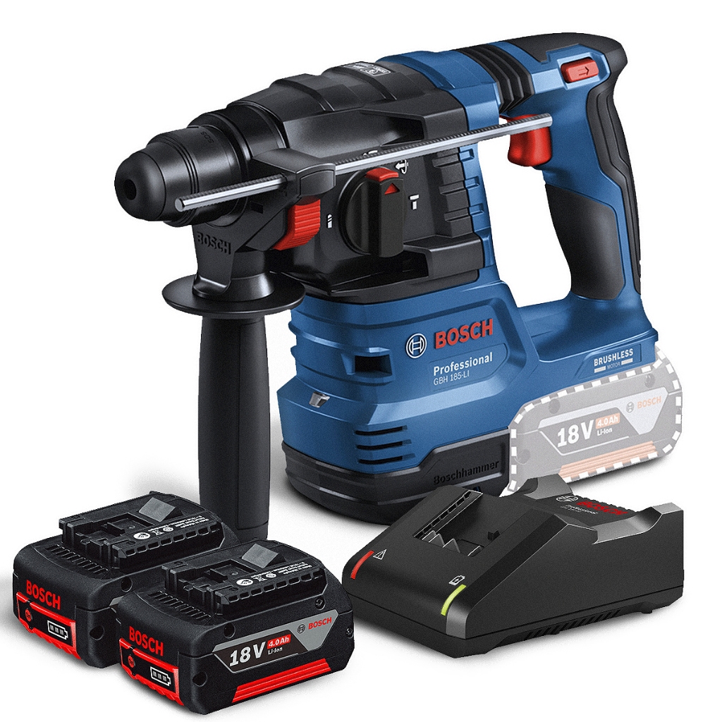 Martelete GBH 185-LI Bosch 18V Brushless com 2 Baterias em Oferta na Shopee