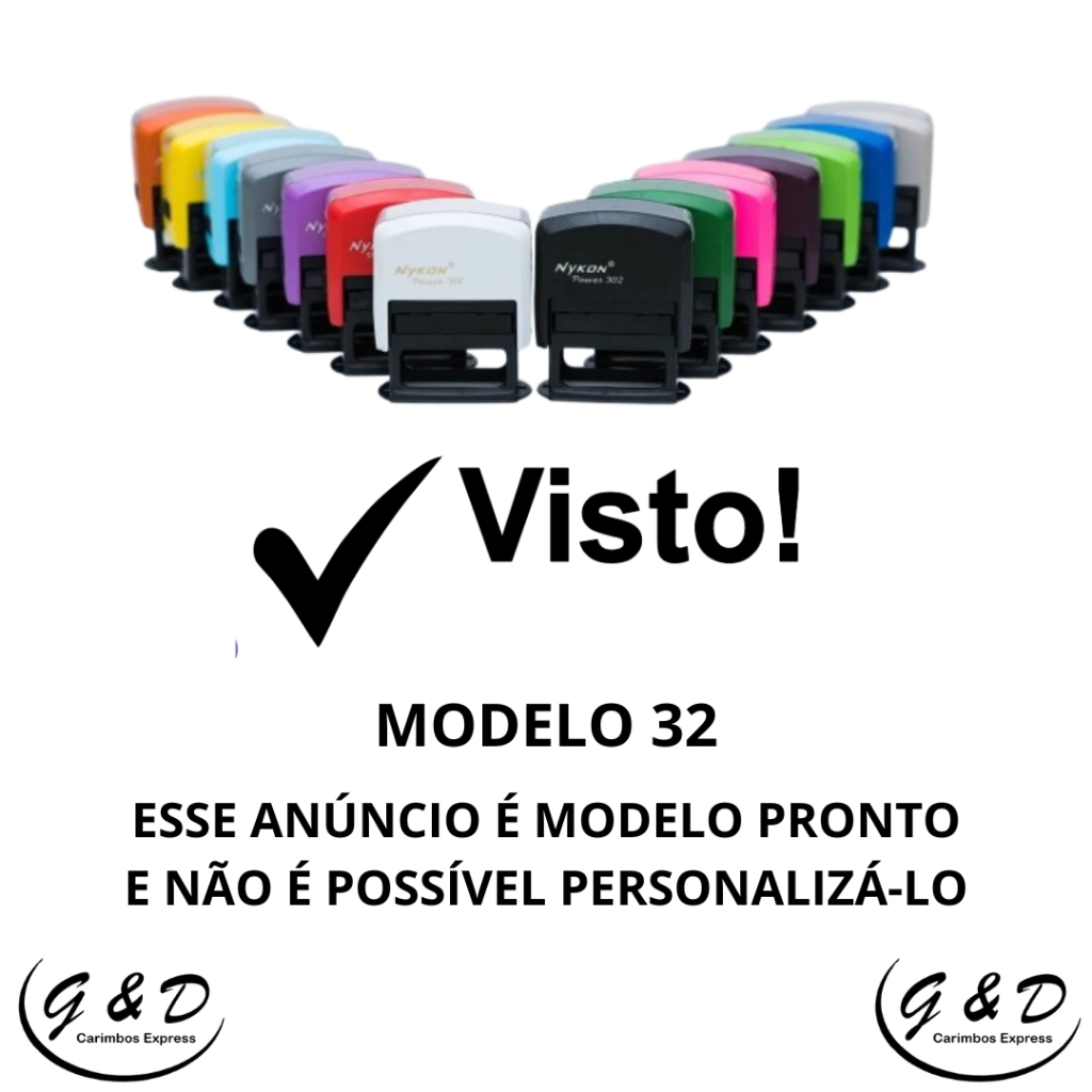 Carimbo Pedagógicos VISTO Para Professor - Carimbo Nykon 302 em Oferta na Shopee