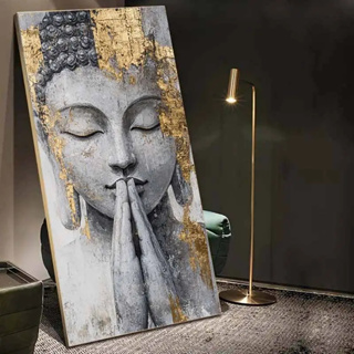 Quadro Decorativo 1 Peça Buda Branco Elegante Para Quarto Hall Escritório e Sala de Estar em Oferta na Shopee