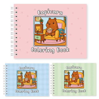 Livro de Colorir Capivara 50 Folhas de 180g Personalizado com Nome Coloring Book Estilo Bo...