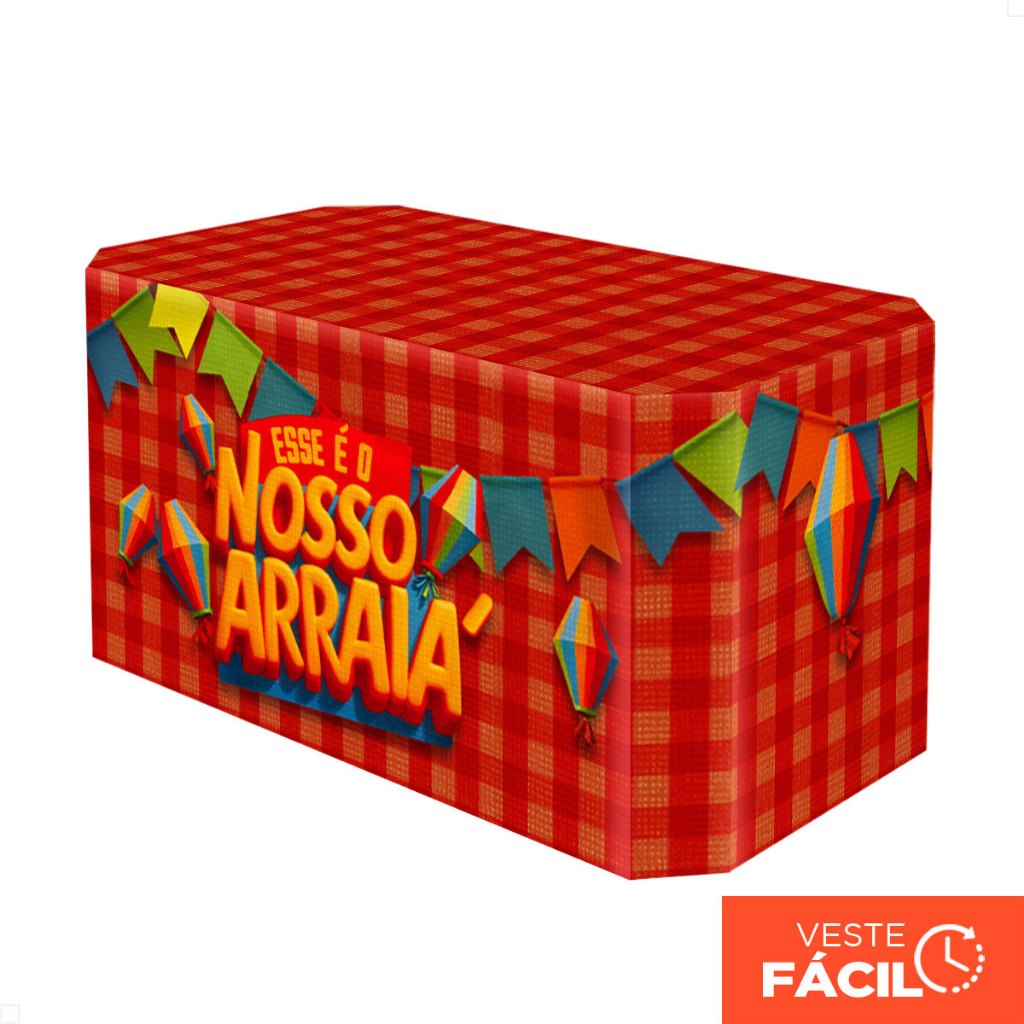 Toalha Capa De Mesa Festa Junina Sublimado Tecido Veste Fácil Para Decoração Arraiá – MSA-139 em Oferta na Shopee