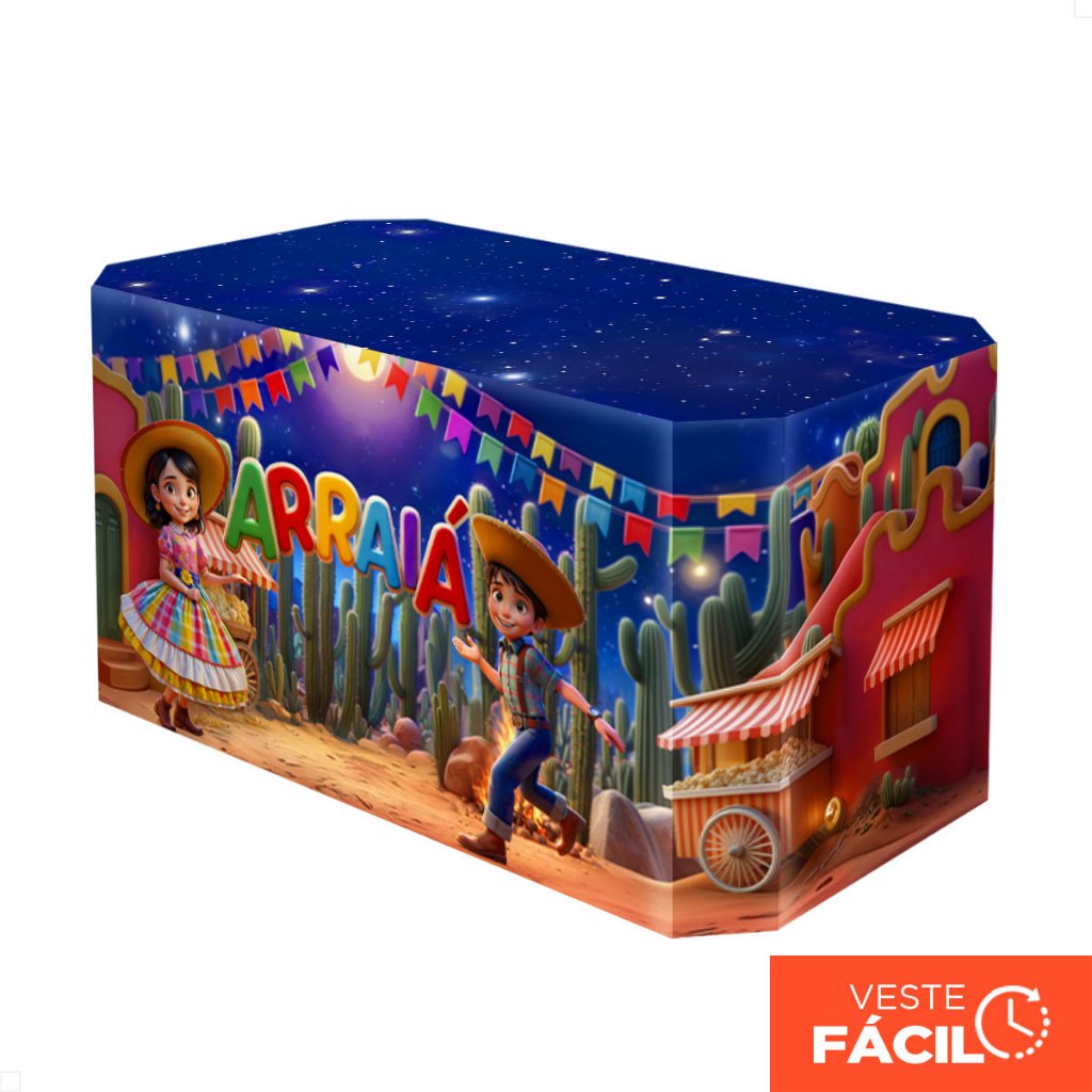 Toalha Capa De Mesa Sublimada Para Festa Junina Decoração de Festa Arraiá Tecido Veste Fácil – MSA-140 em Oferta na Shopee