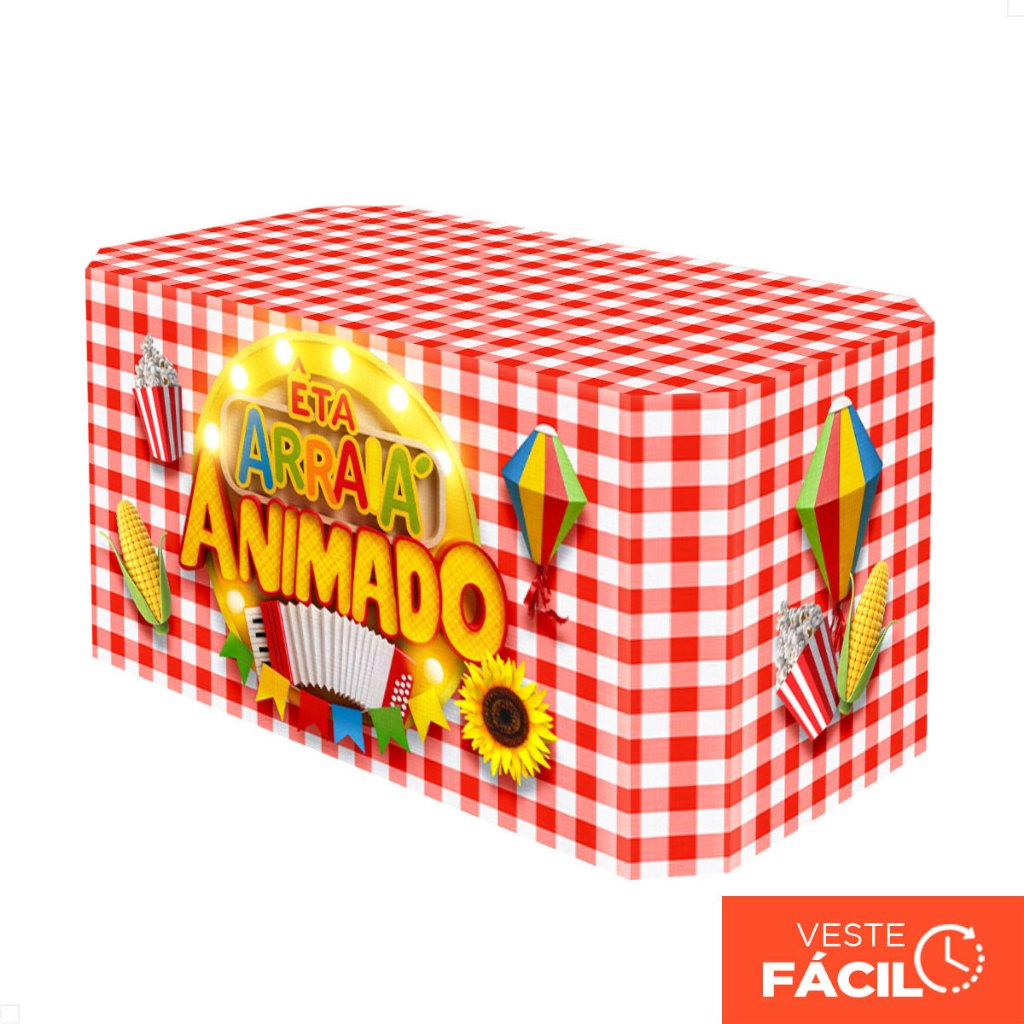 Capa De Mesa Festa Junina Em Tecido Sublimado Decorativas Veste Fácil – MSA-141 em Oferta na Shopee