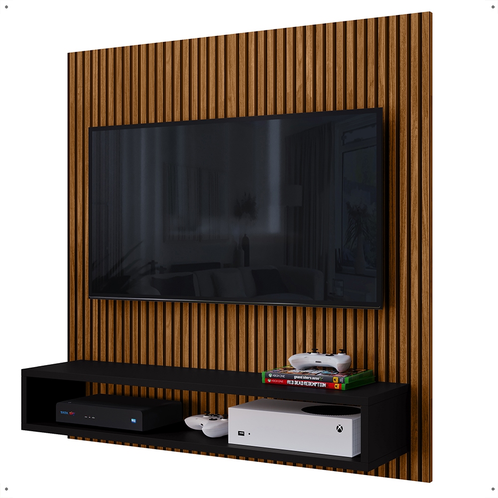 Painel para TV 32 Painel de Sala e Quarto Painel para Sala de Estar Organizador de cabos para TV com Nicho e Passa Fio