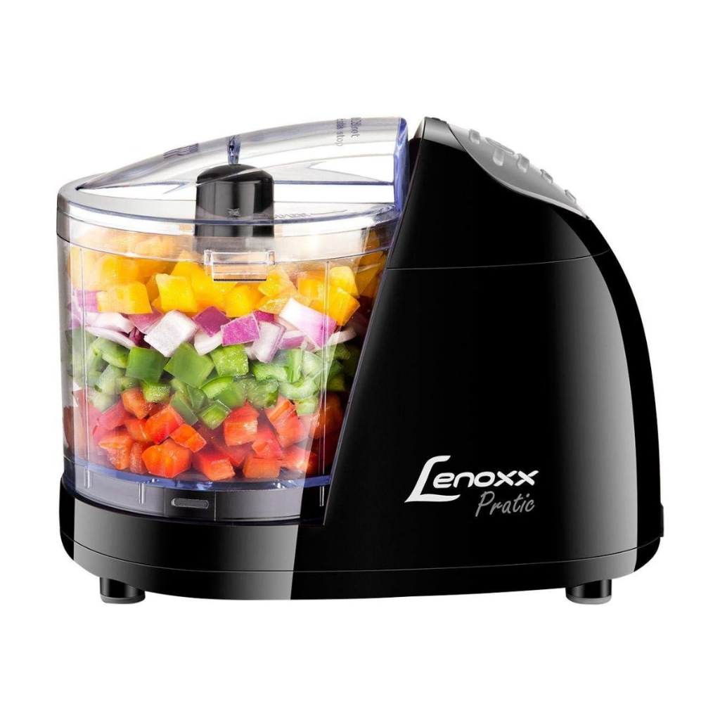 Mini Processador de Alimentos Pratic Preto 127V PMP431 Lenoxx