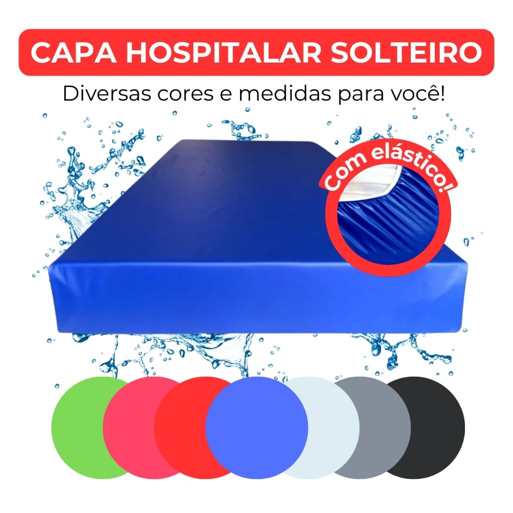 Capa Colchão Solteiro Impermeável Hospitalar Protetor de Colchão Segura Xixi Capa Anti Alérgica em Oferta na Shopee