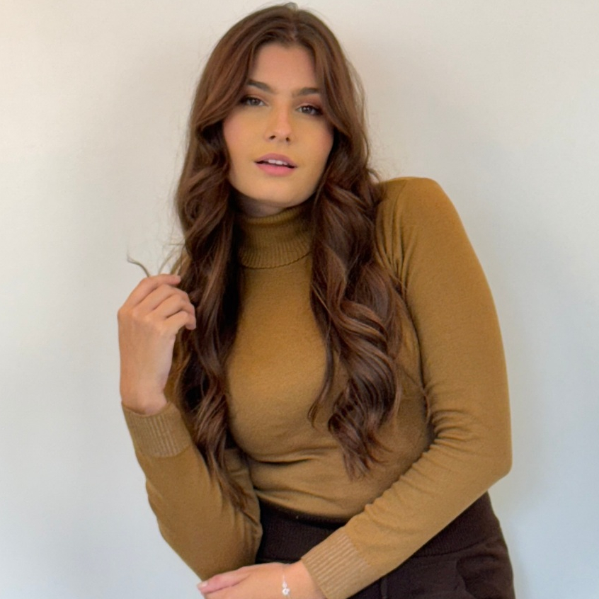 Cacharrel Gola Alta Segunda Pele Tricot Blusa Feminina De Frio Elastano Trico Atacado Moda...