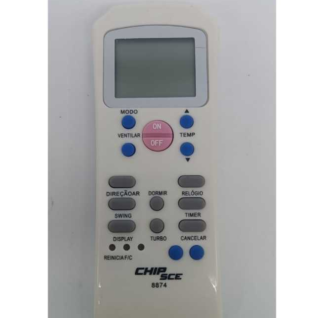 Controle Remoto para Ar Condicionado Carrier Springer R14a/ce Midea / Comfee / Admiral