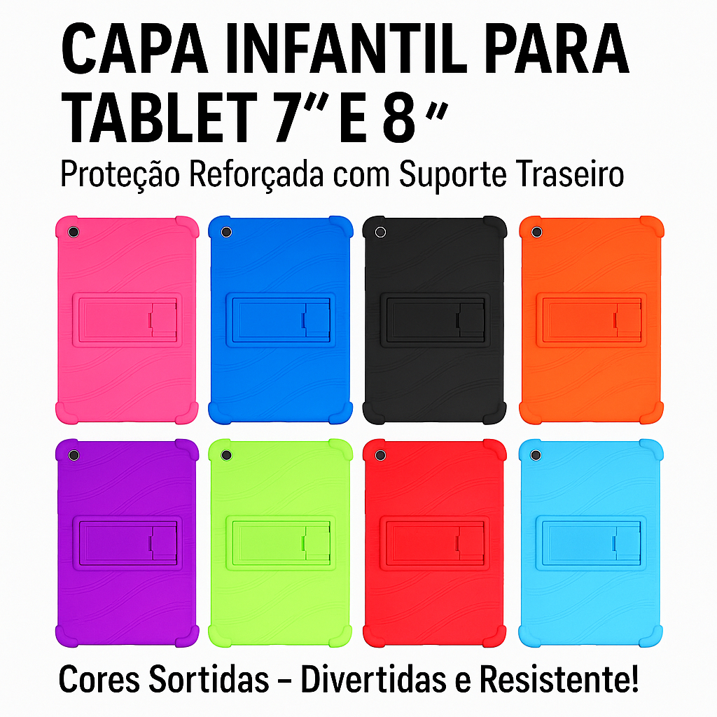 Capa Ant impacto Colorida para Tablet Samsung Apple A7 LITE T220 T500 TAB A T290 A8 IPad 5 6 10 11