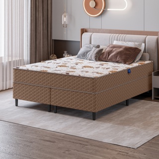 Cama Box Queen Espuma D33 Extra Firme 158x198x62 Marrom Eliana Umaflex em Oferta na Shopee