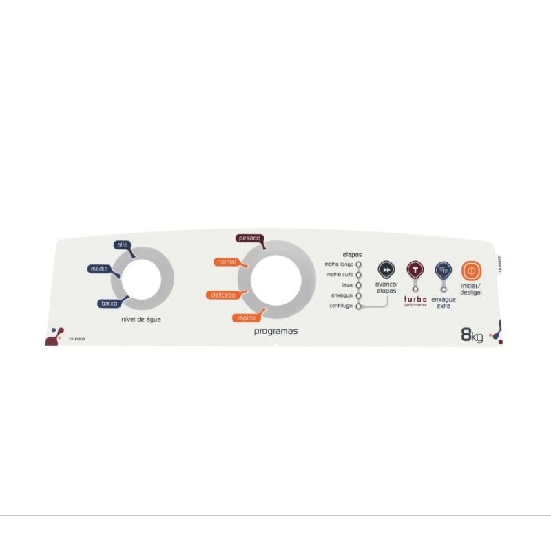 Adesivo Lavadora Brastemp BWB08A BWB08AB 8 Kilos