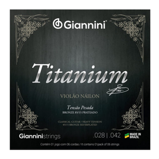 Encordoamento P/ Violão Náilon Giannini Titanium Tensão Pesada - GENWTA em Oferta na Shopee