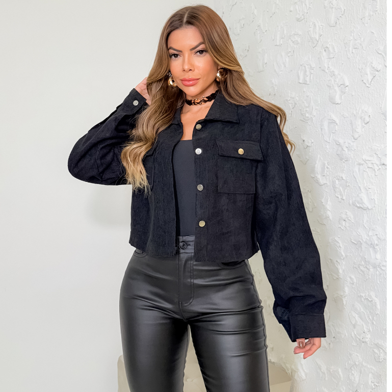 Jaqueta Feminino Casaco Veludo Canelado Blusa Frio Inverno 3RD SD1433 em Oferta na Shopee