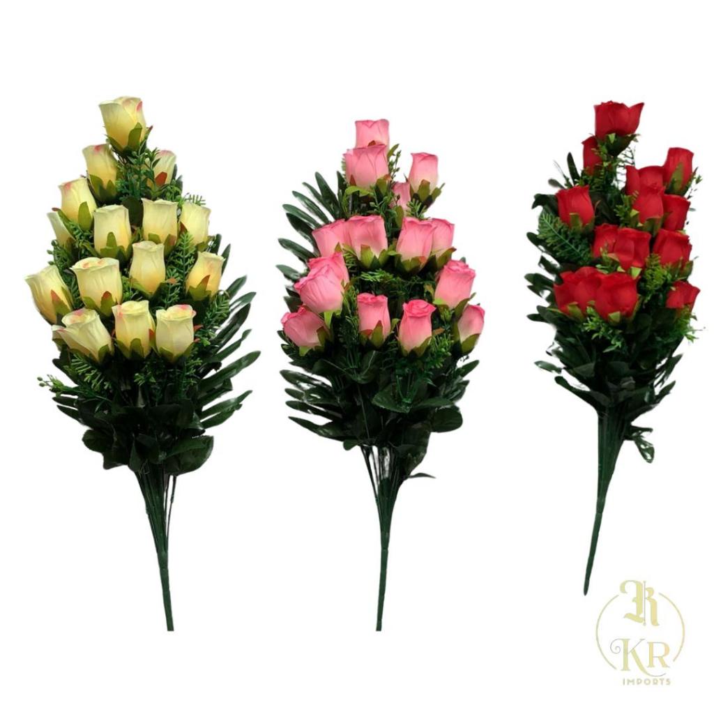 ROSA ARTIFICIAL CORES SORTIDAS