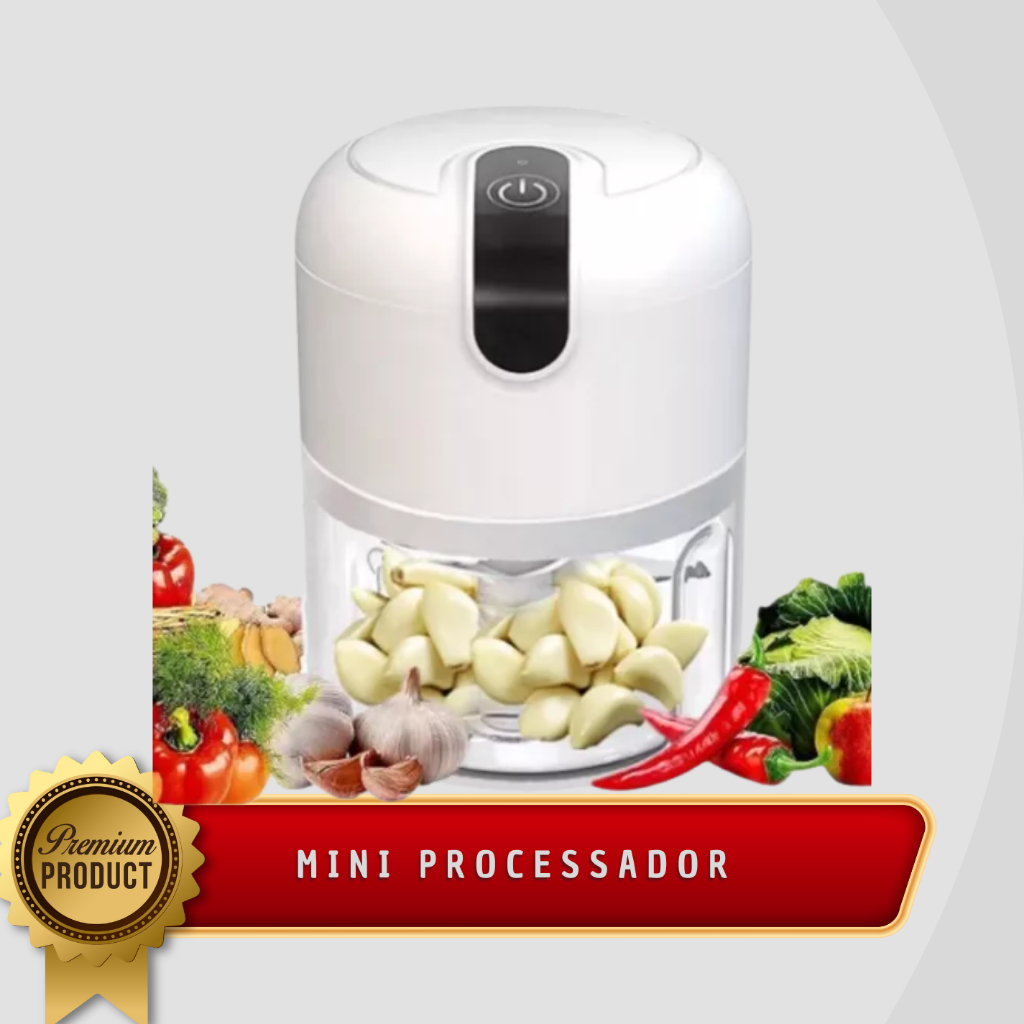 Mini Processador Moedor De Alimentos 250mL 3 Lâminas usb potente alho cebola cor sortidos