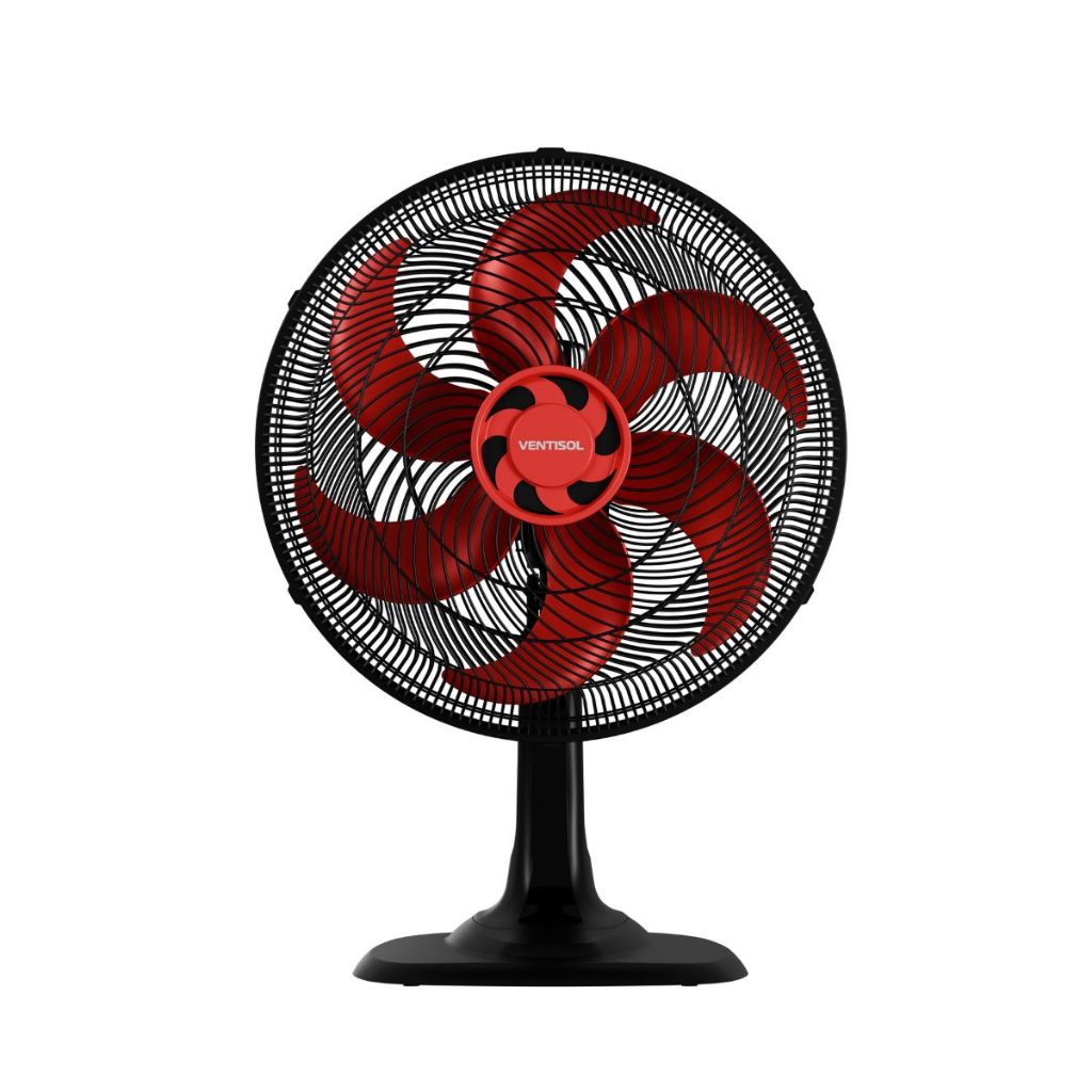 Ventilador de Mesa Premium Turbo OSC Motor Turbo 6 Pás 3 Velocidade 30cm Ventisol