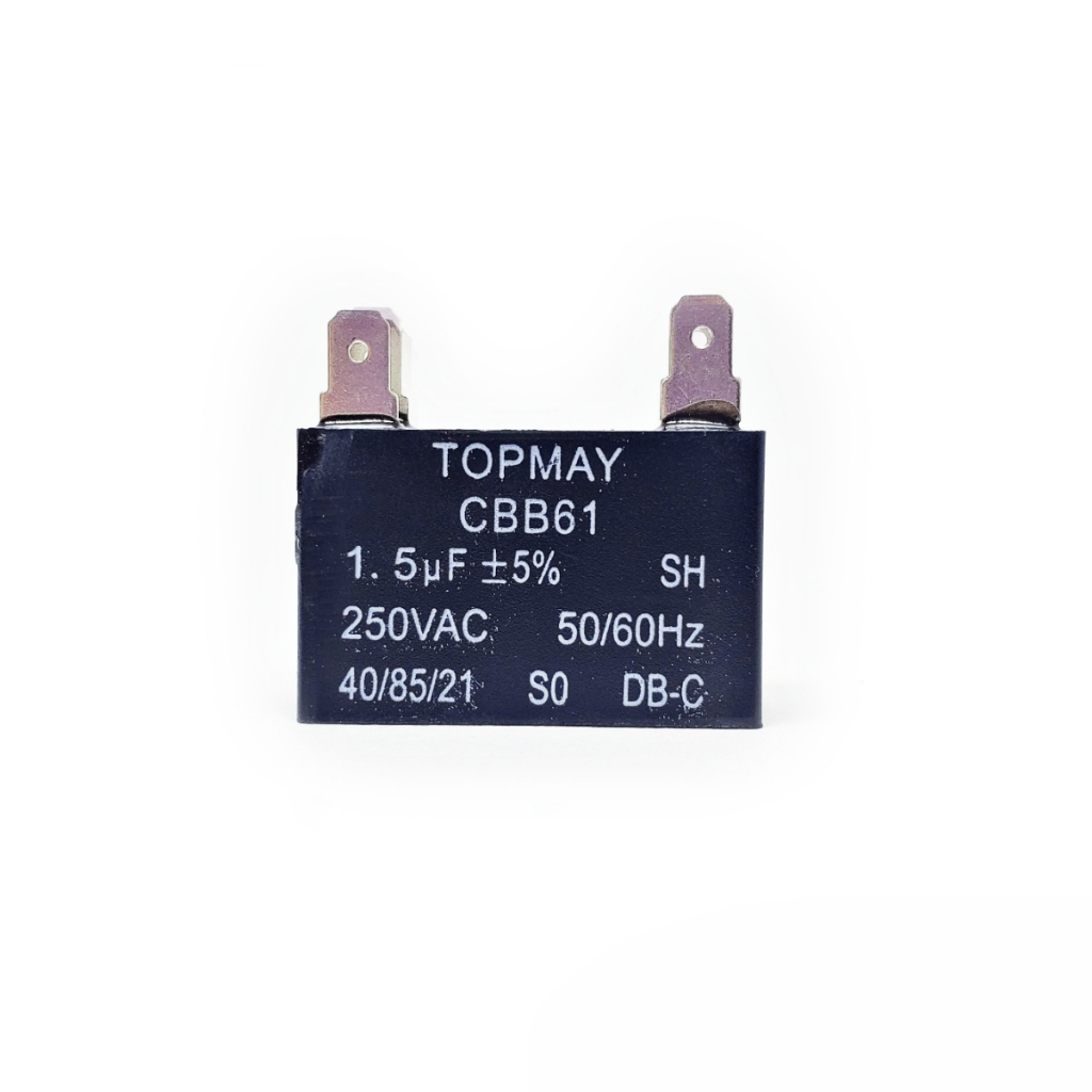 Capacitor Retangular 4 Terminais 1,5uF x 250V - Para Ventilador / Exaustor / Climatizador