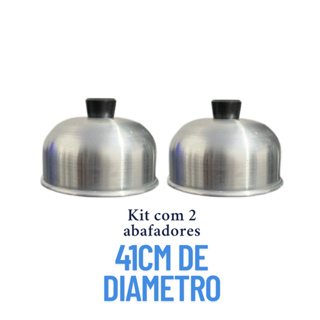 Abafador de Hambúrguer Médio – Kit com 2 Unidades em Alumínio 41cm em Oferta na Shopee
