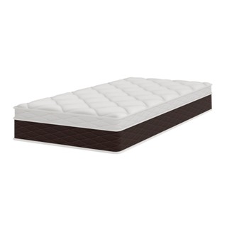 Colchão Solteiro Molas Ensacadas Individualmente 88x188X24 Euro Pillow Marrom E Branco Karina Umaflex em Oferta na Shopee