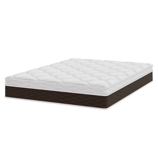 Colchão Casal Molas Ensacadas e Espuma D26 com Euro Pillow 138x188x24 Marrom Umaflex em Oferta na Shopee