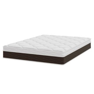 Colchão Casal Molas Ensacadas Individualmente 138x188x24 Euro Pillow Marrom E Branco Karina Umaflex em Oferta na Shopee