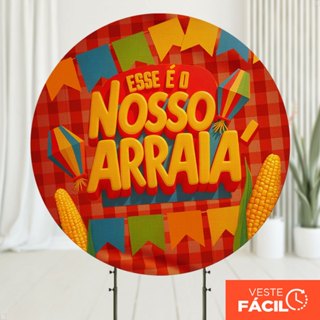 Painel Redondo Decoração Junina C/Elástico Sublimado Festa Arraiá 1,50m – APR-2560 em Oferta na Shopee