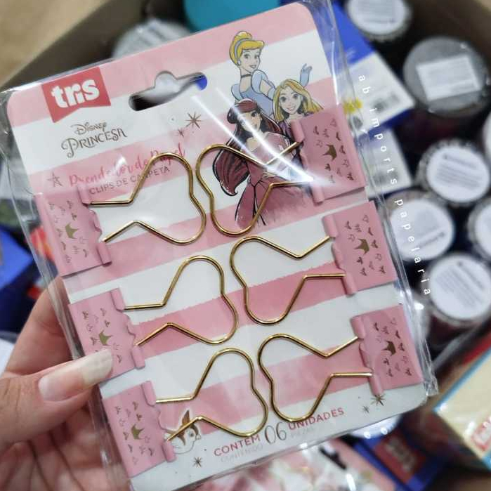 Prendedor De Papel - Binder clips - Princesas - Coração - 25MM - Poly C/6 UN - Disney | TRIS em Oferta na Shopee
