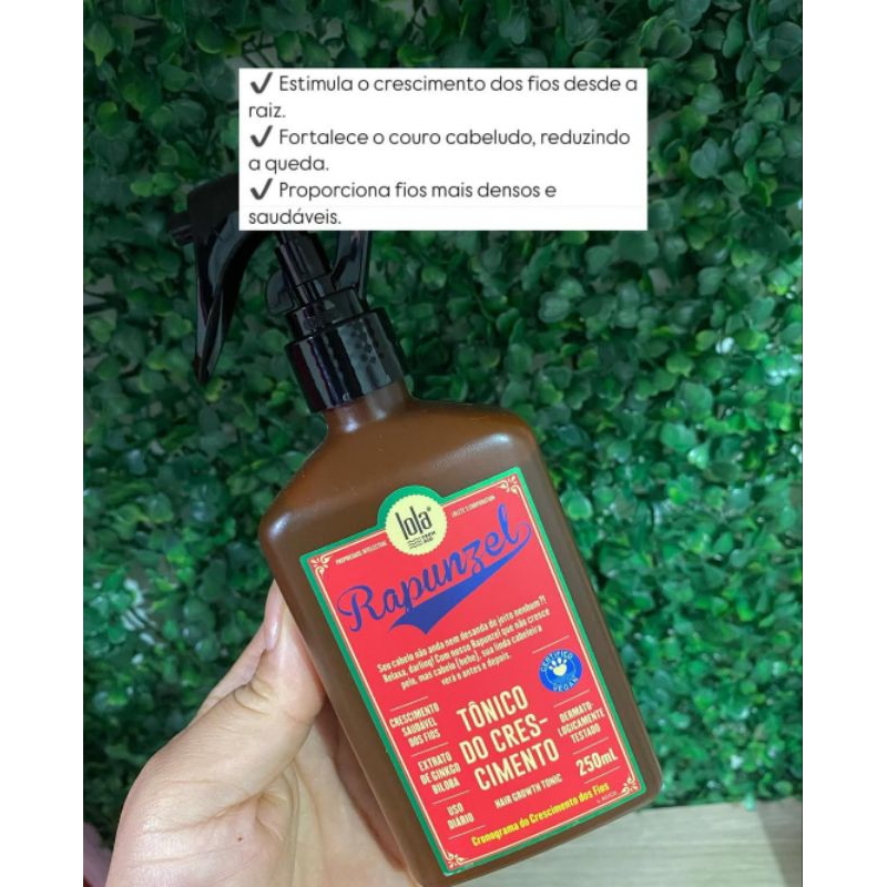 Tônico Rapunzel crescimento e fortalecimento LoLa cosméticos 250ml