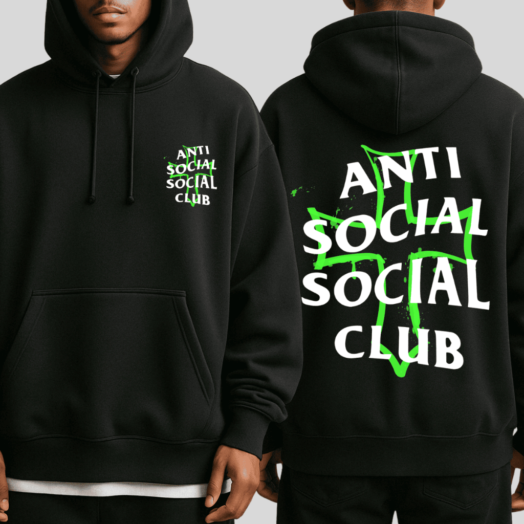 Moletom Anti Social Social Club Streetwear Blusa De Frio Em Algodão 100% Unissex Estampada Flanelada Inverno