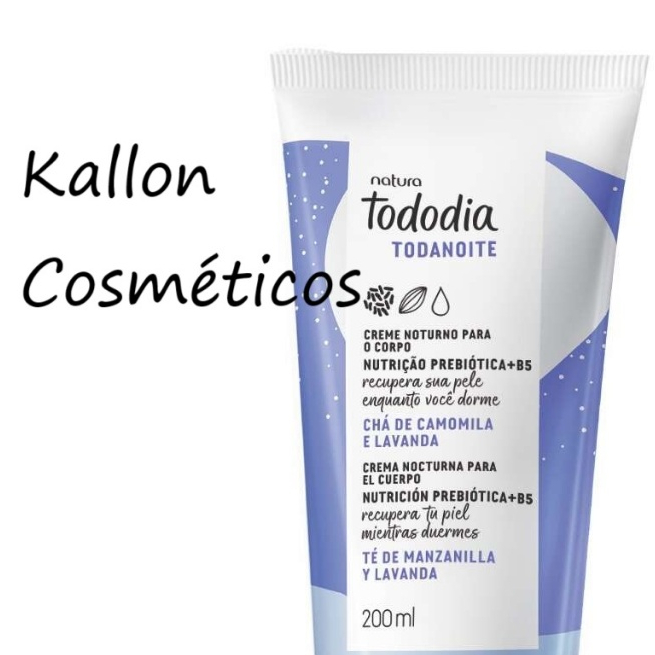 Imagem Hidratante Corporal Chá de Camomila e Lavanda 200 ml, TodaNoite Natura Cosméticos, Calmante, Noturno, Original, Vegano
