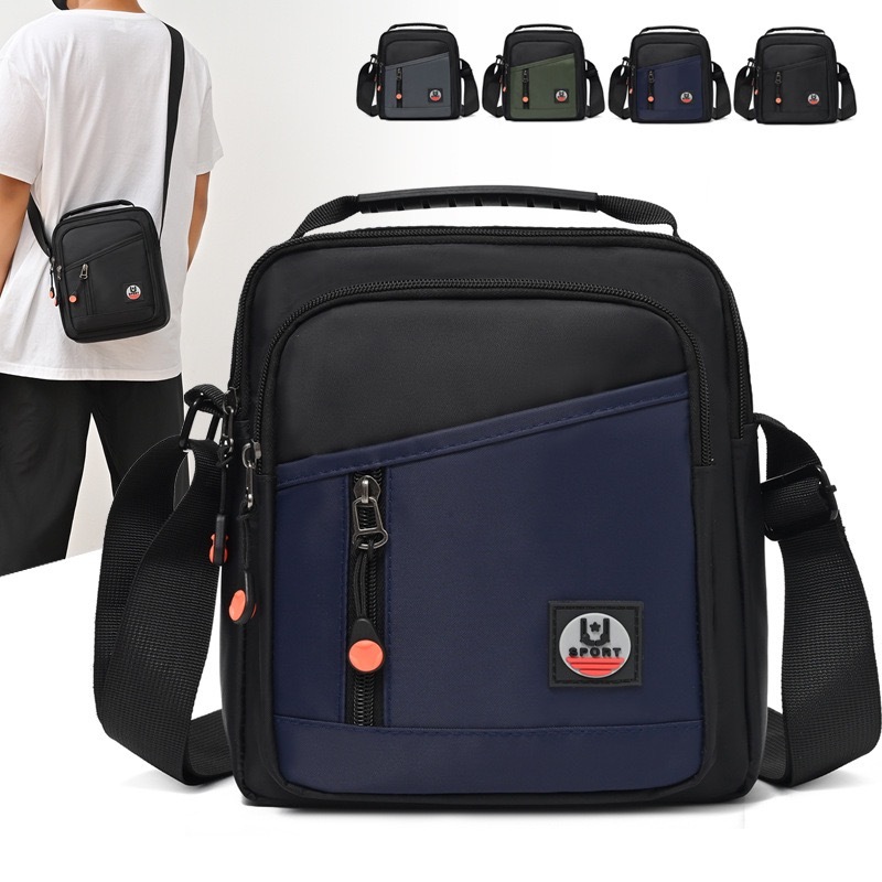 Shoulderbag Masculina Impermeável Antifurto Alça Transversal Esportiva Versátil Compacta Resistente em Oferta na Shopee