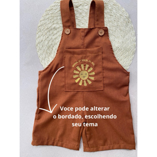 jardineira com tema personalizado em Oferta na Shopee