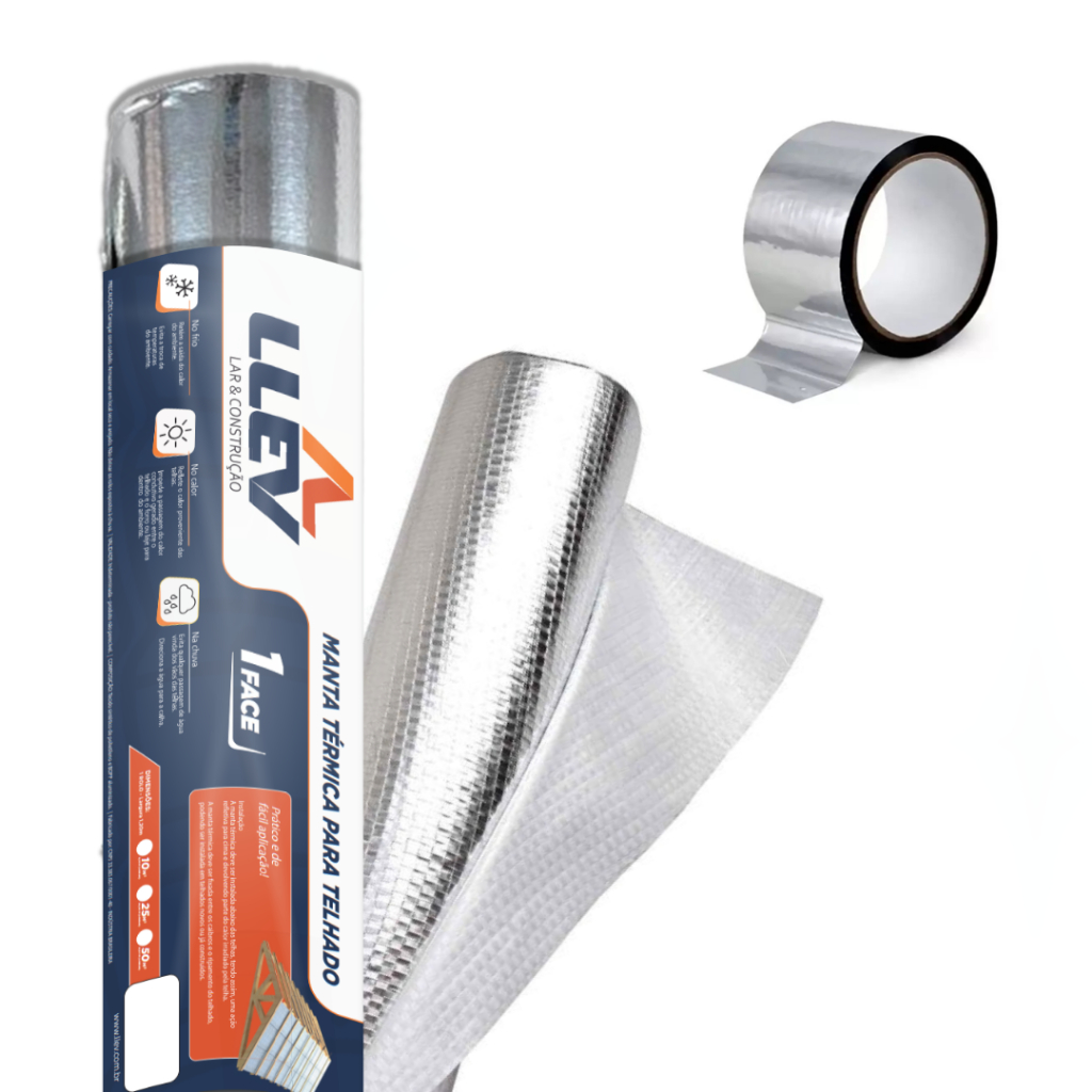 Manta Térmica 30m² Face Única Premium Bopp + Fita de Emenda Subcobertura Telhado