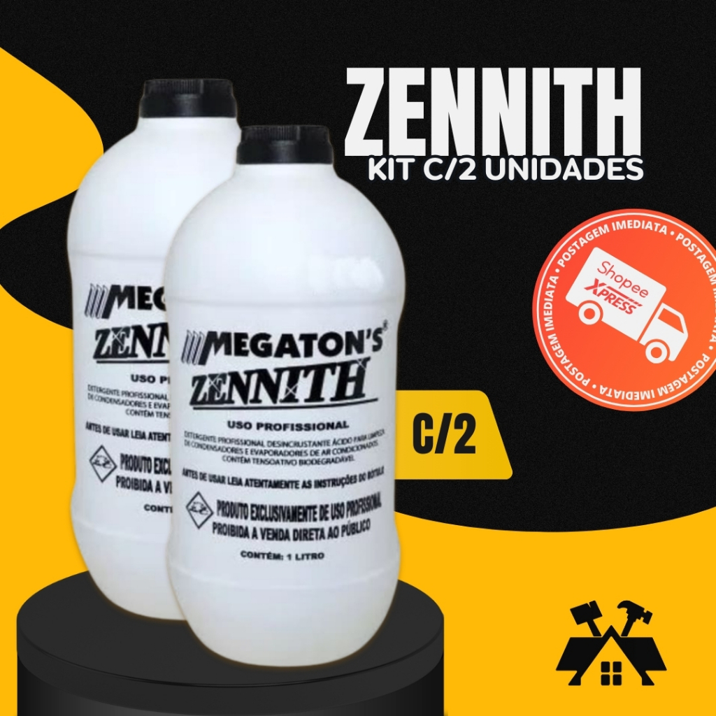 Zennith Produto Detergente Limpeza Ar Condicionado Serpentina 2 lts Kit 2 unidades