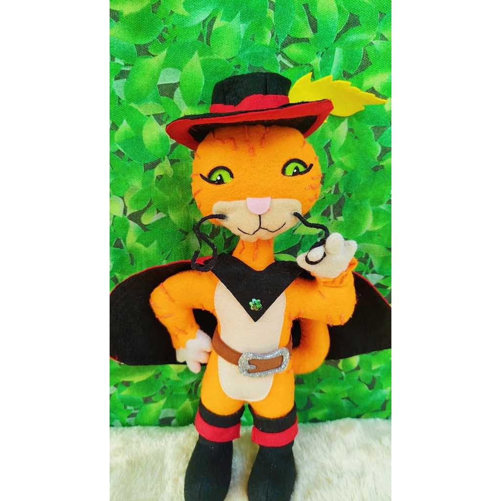 Gato de botas em feltro boneco animal shrek filme animal decoracao festa filme shrek 5 fiona princesa burro