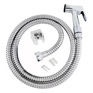 Ducha Higiênica/ Ducha de Mão Plástico com Gatilho e Mangueira Chuveirinho com suporte 1,50m